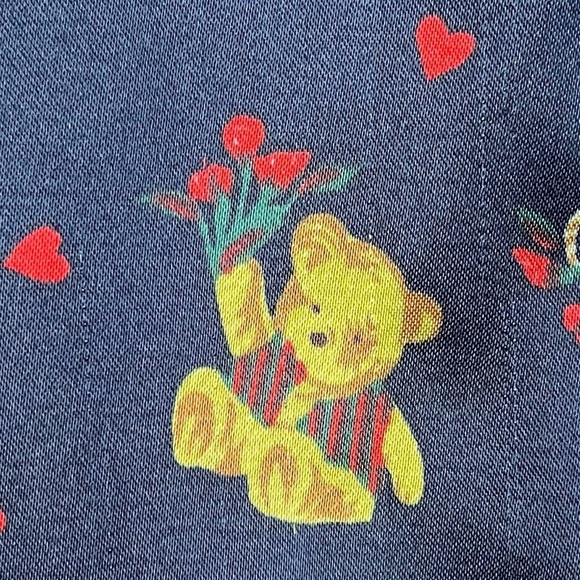 BAXTER & WELLS INTIMATES Satin Nightshirt Nightgown Teddy Bears Large Button Up - Picture 15 of 16